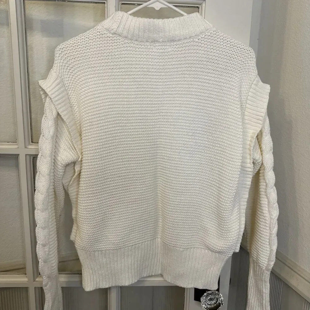 White Sweater Women's M Ana A New Approach
